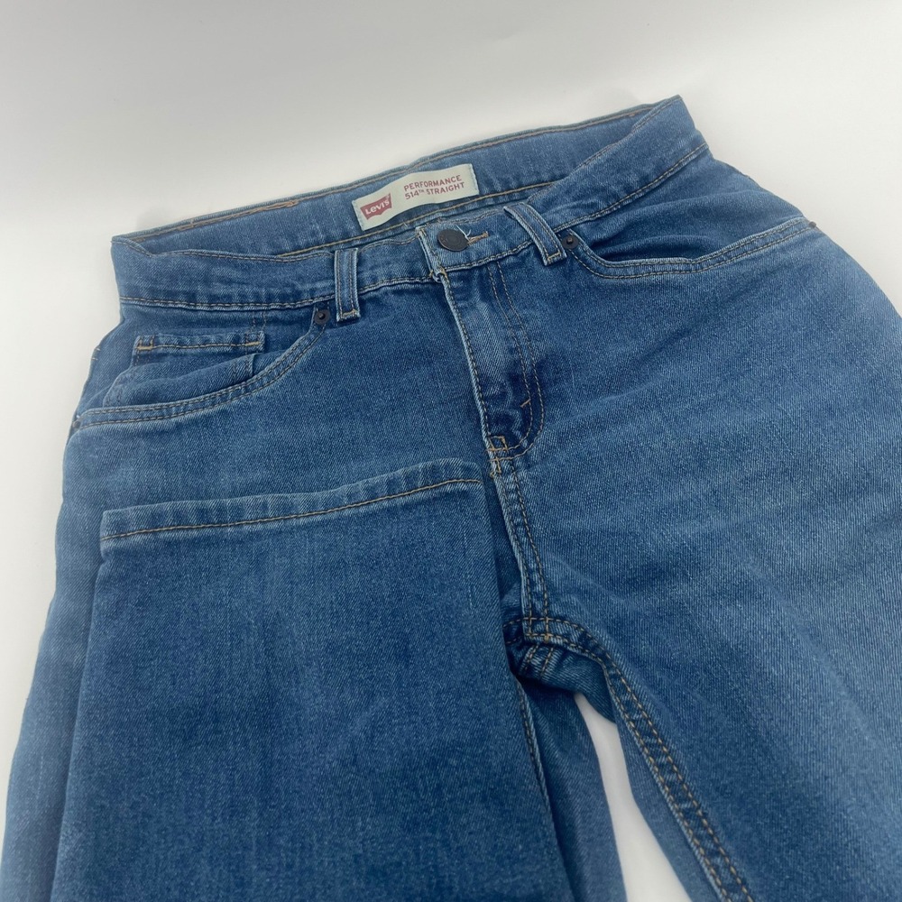 Levi's 514 Performance Straight Jeans Mens 28x30 Blue Mid Wash Denim Pants